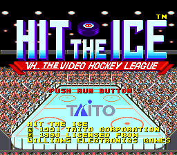 Hit the Ice - VHL the Official Video Hoc Title Screen